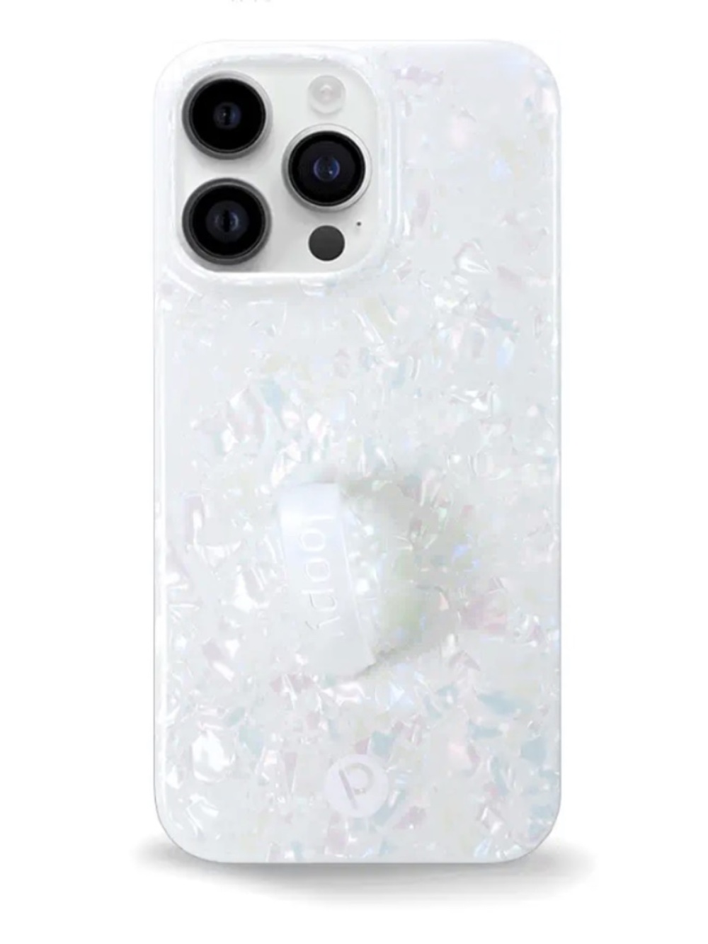 Loopy iPhone 14 Pro Max Case in White Opal Shell